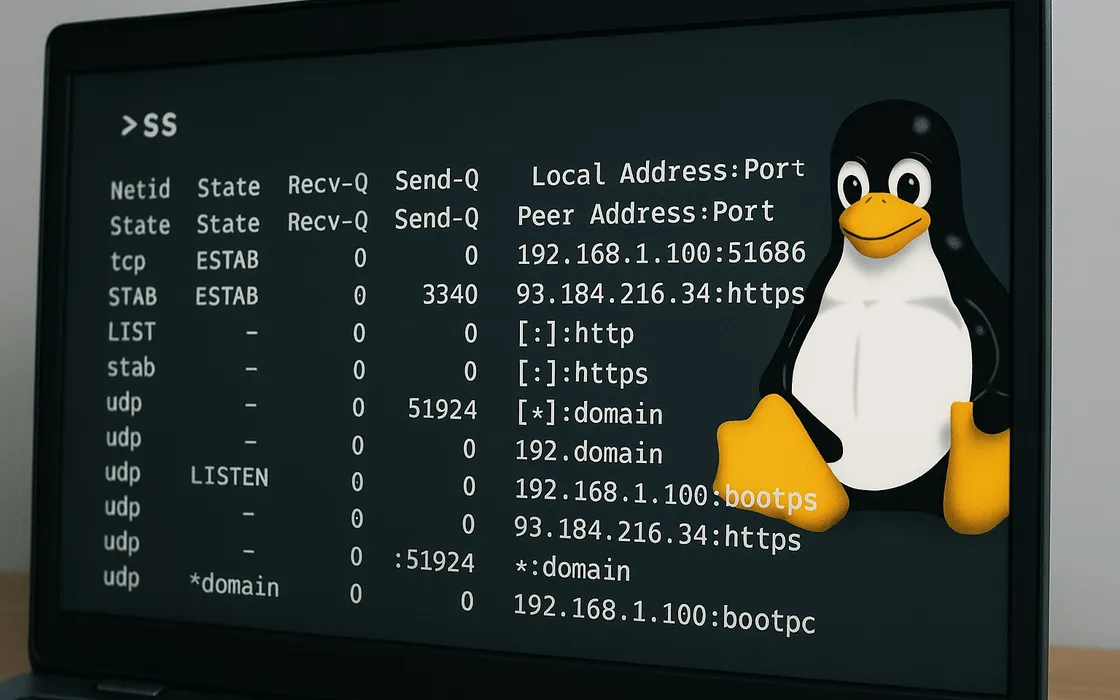 Come usare ss su Linux, comando alternativo al vecchio netstat