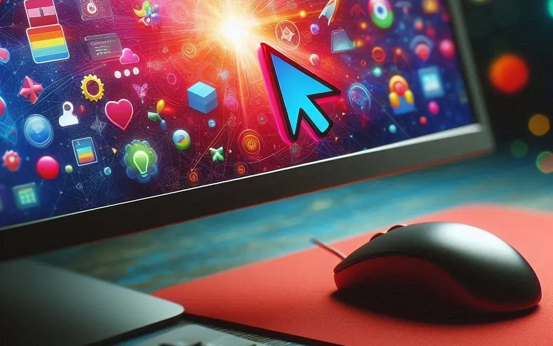Perché il puntatore del mouse è inclinato?