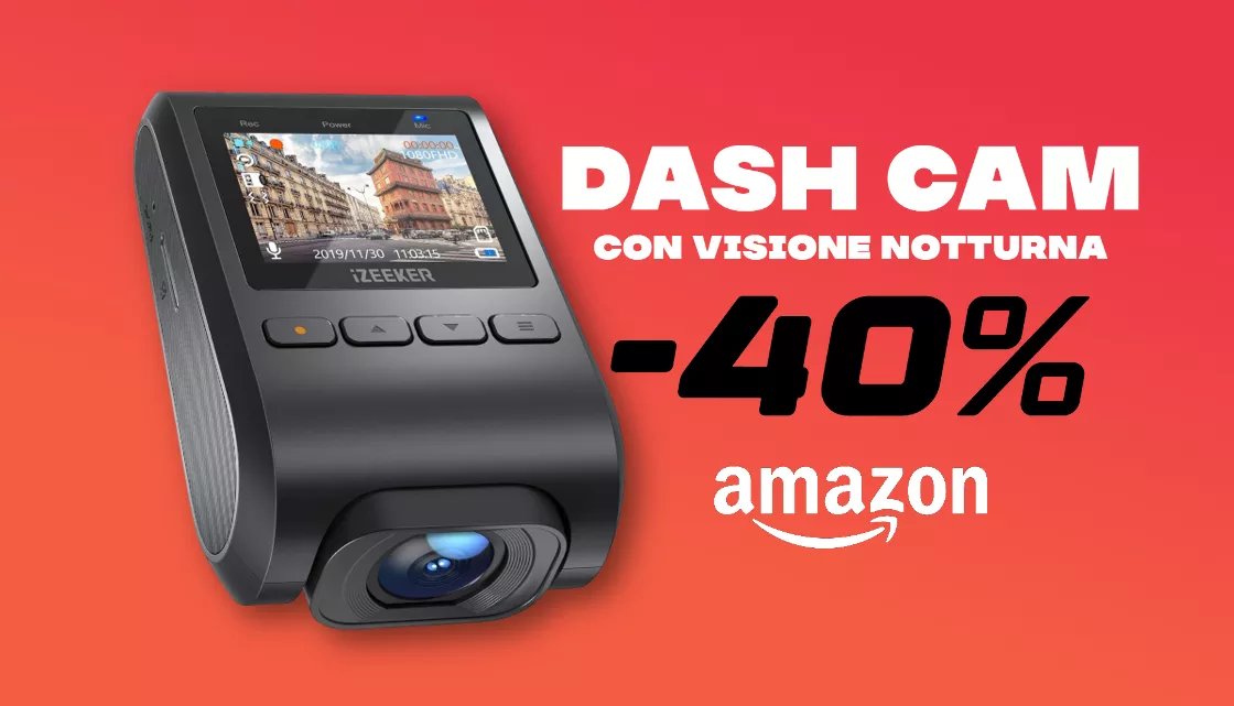Tutelati con la Dash Cam per auto con visione notturna (-40%)