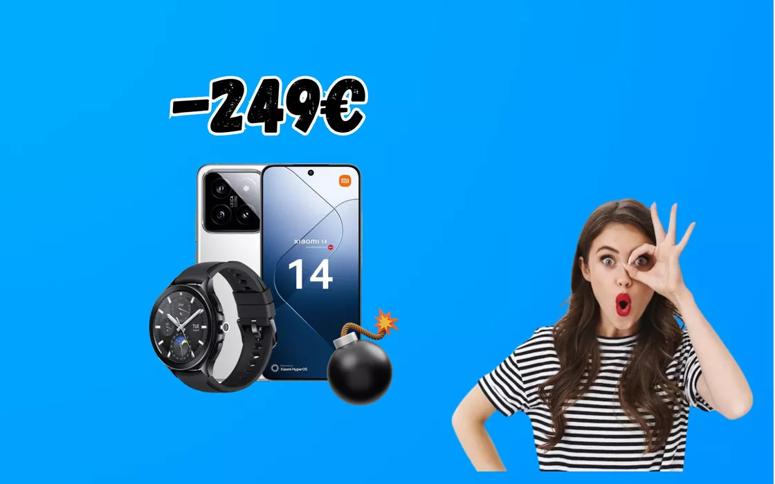 Xiaomi 14 con Watch 2 Pro in REGALO, il prezzo su Amazon è CROLLATO