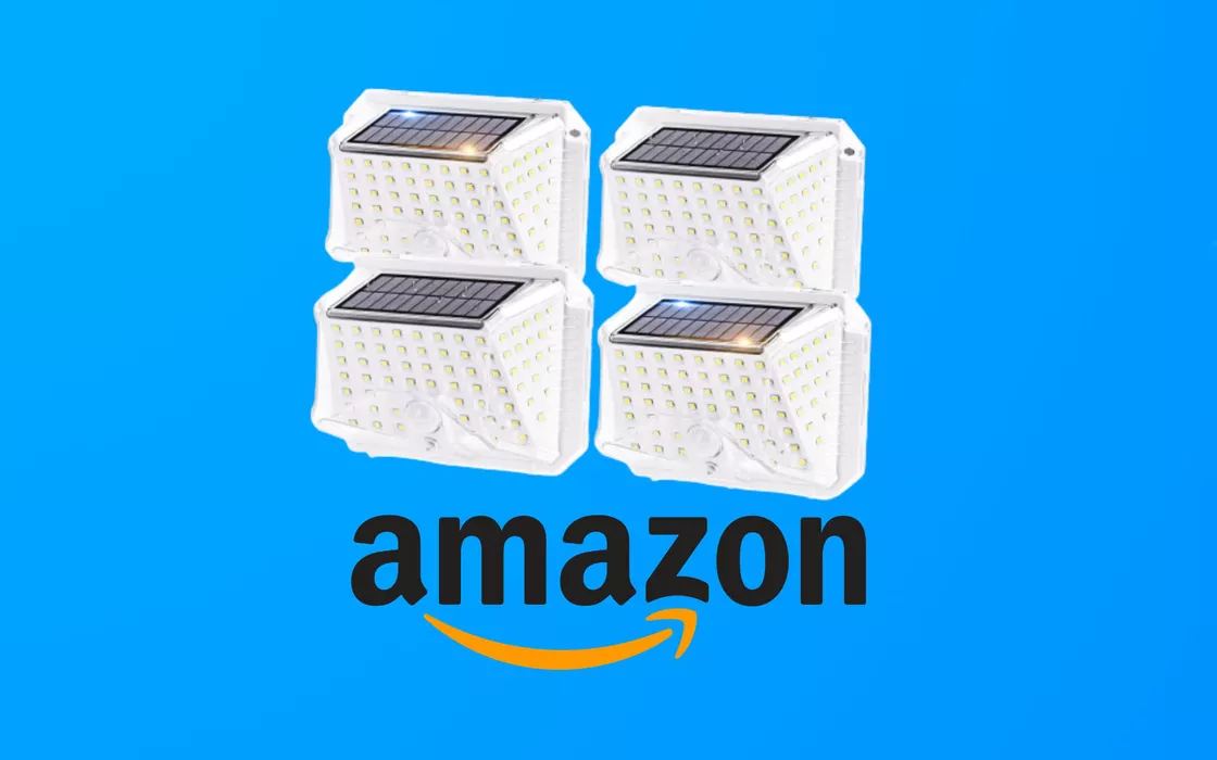 Illumina il giardino con 4 luci LED solari, costano 21 euro su Amazon