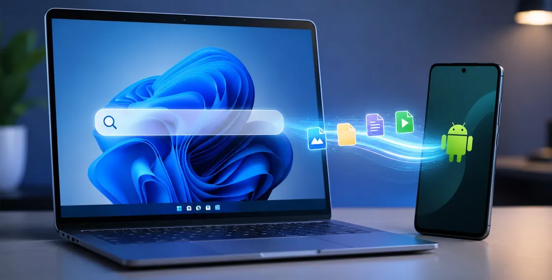 Windows 11 nasconde una funzione che cerca anche nei file del tuo smartphone Android