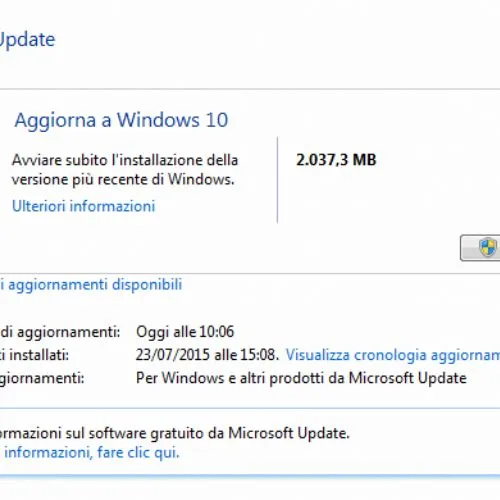 Eliminare icona di Windows 10 e disattivare la telemetria