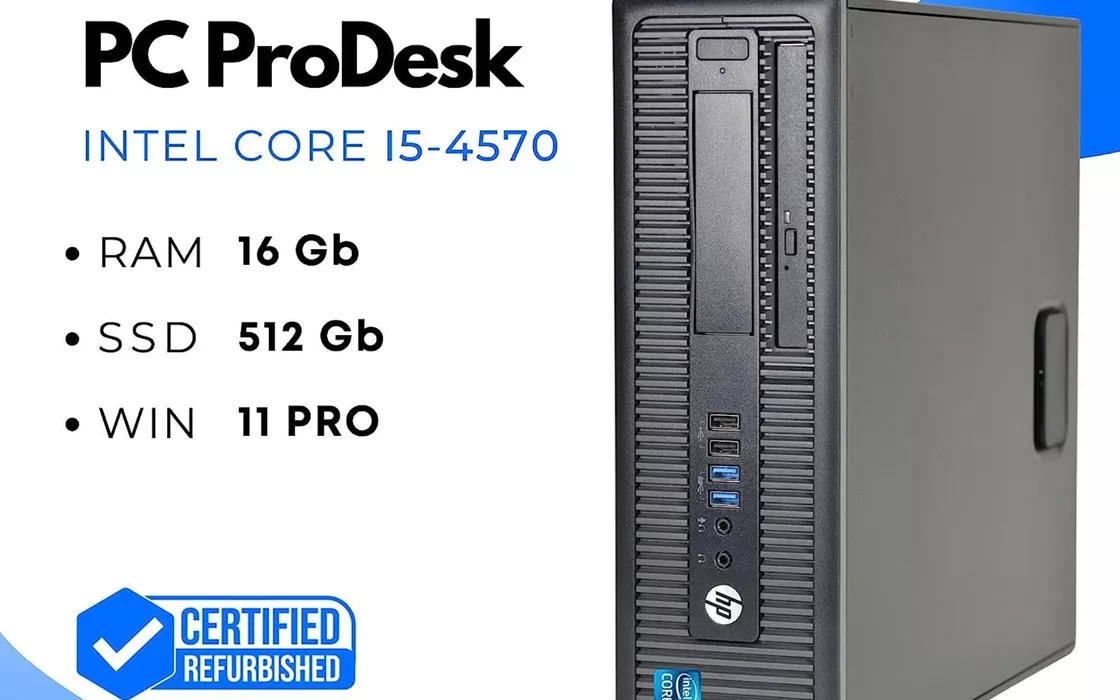 HP ProDesk RICONDIZIONATO con Intel i5-4570 e RAM da 16 GB a meno di 120 euro su Amazon
