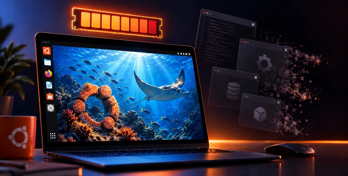 Ubuntu 26.10 cambia cosa chiudere quando finisce la RAM: il desktop viene prima