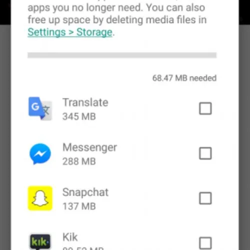Spazio insufficiente su Android: ci penserà Play