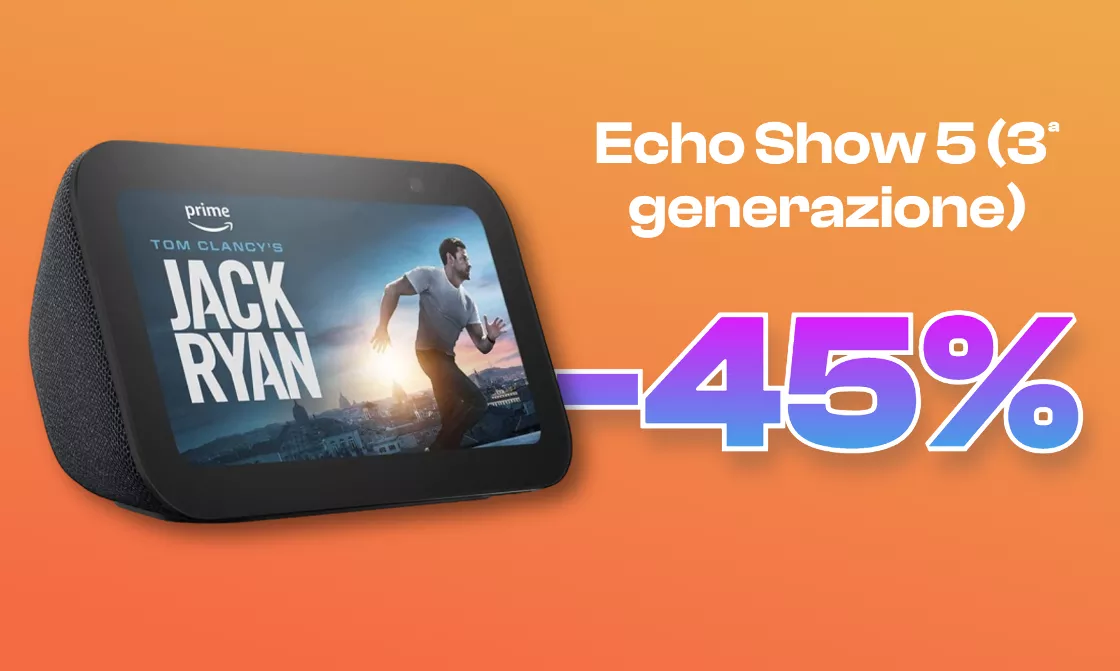 Echo Show 5 (3ª Gen): sconto IRRESISTIBILE del 45% su Amazon