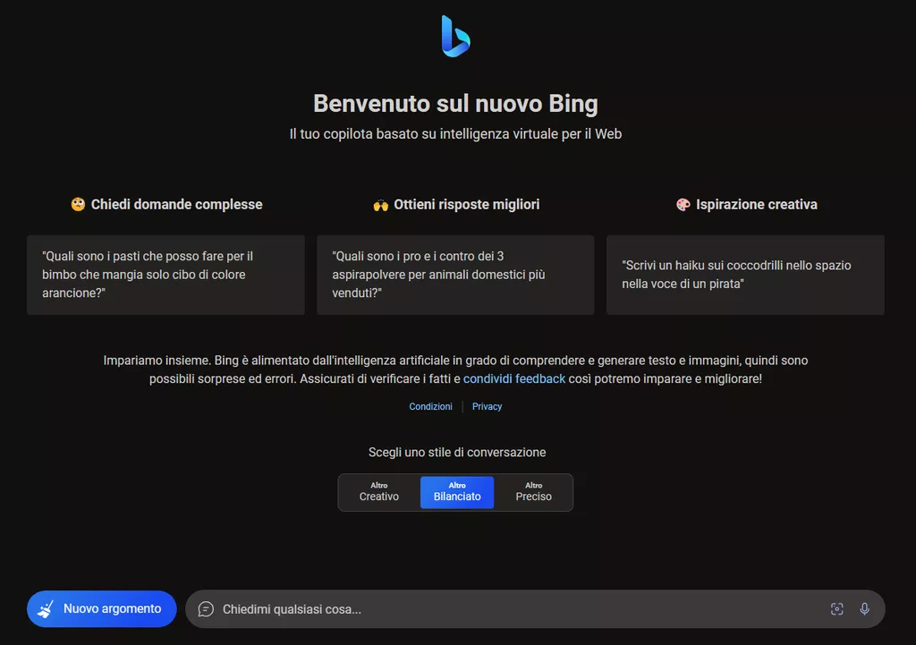Bing Chat - Dark Mode
