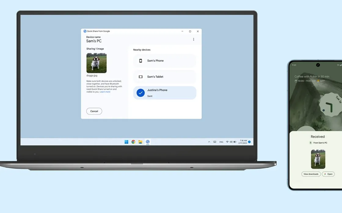 Quick Share Windows: cos'è e come funziona la condivisione file