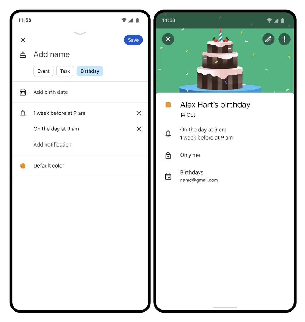 Compleanno Google Calendar