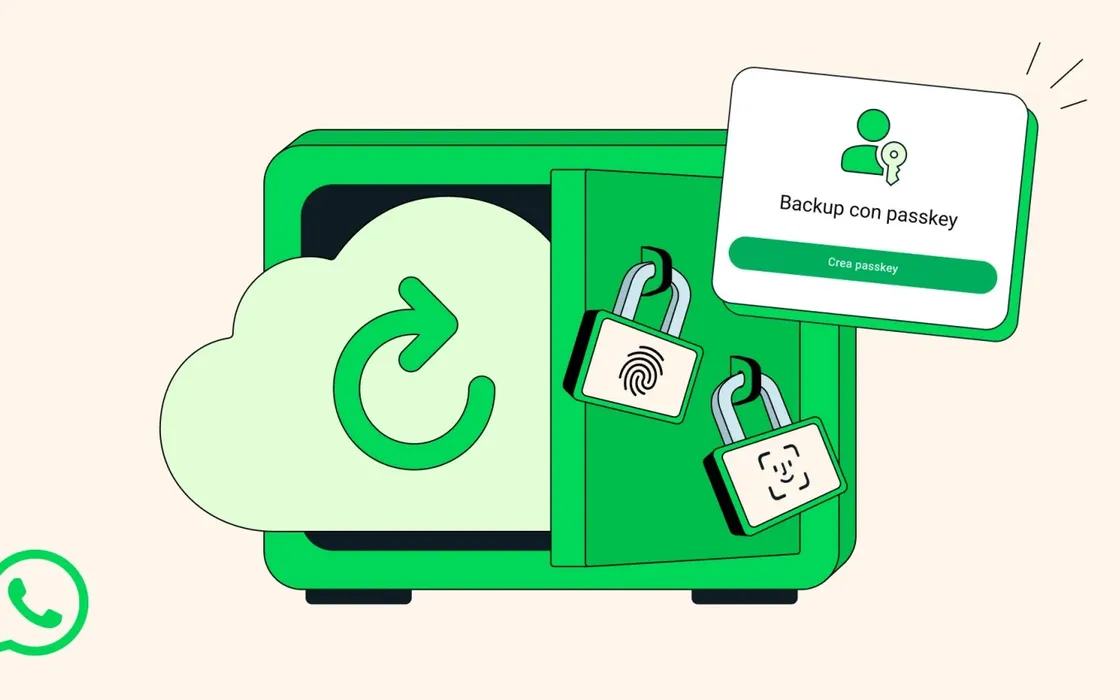 Backup WhatsApp protetti con passkey: cosa cambia davvero?