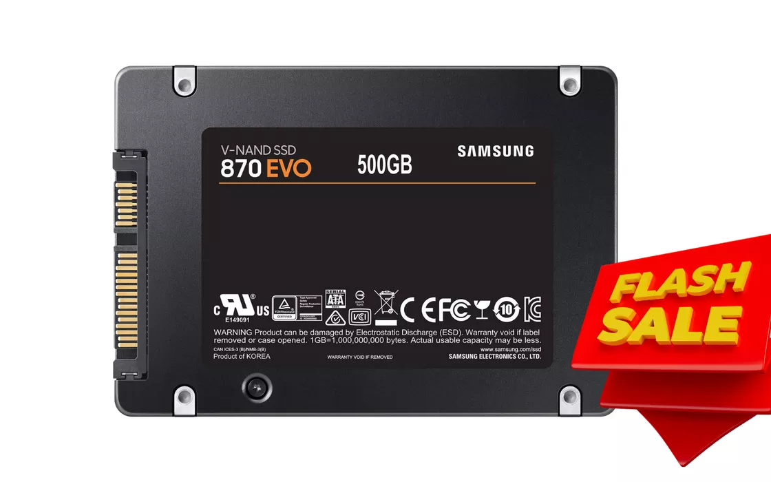 Samsung 870 EVO da 500 GB, uno dei migliori SSD con uno sconto del 35%