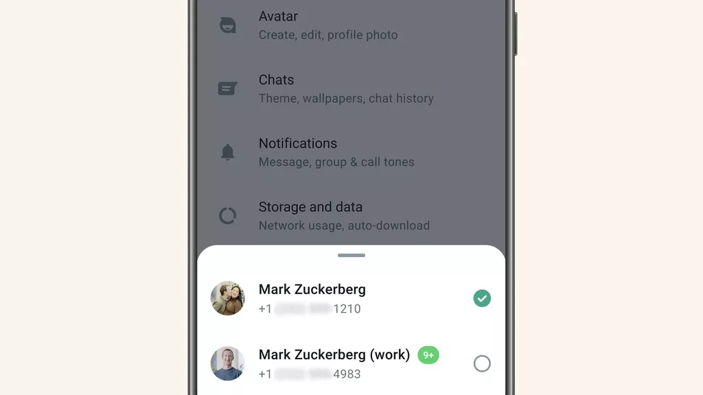 WhatsApp - Doppio account - Mark Zuckerberg