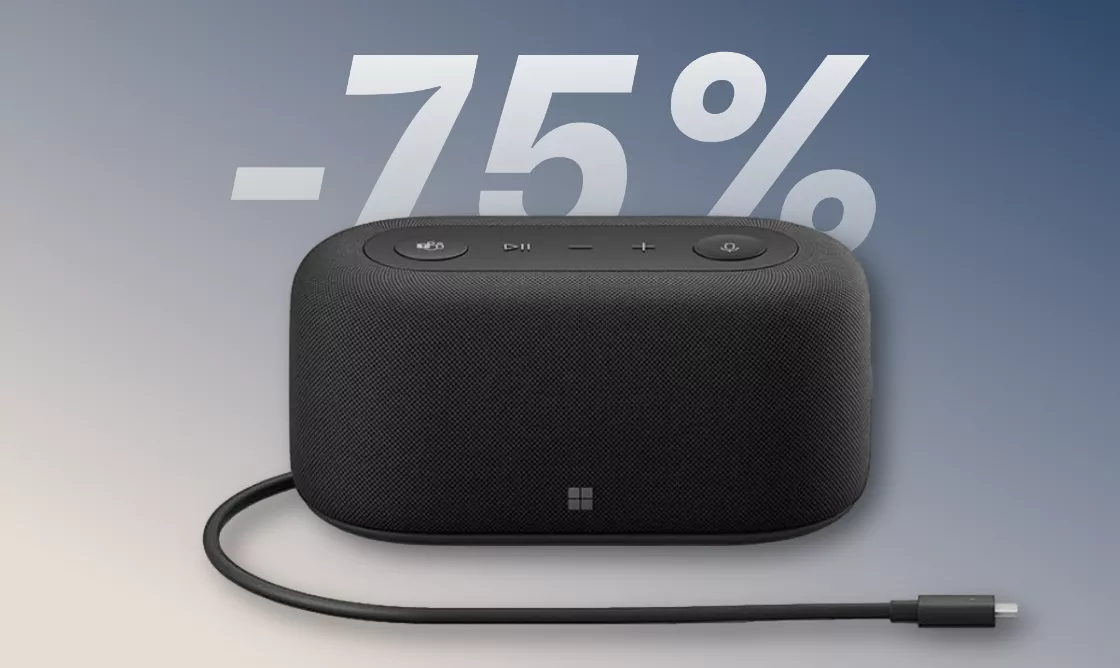 Microsoft Audio Dock è uno speaker versatile perfetto anche per le aziende (-75%)