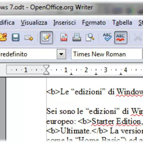 Rimuovere le tag html da un documento con OpenOffice.org