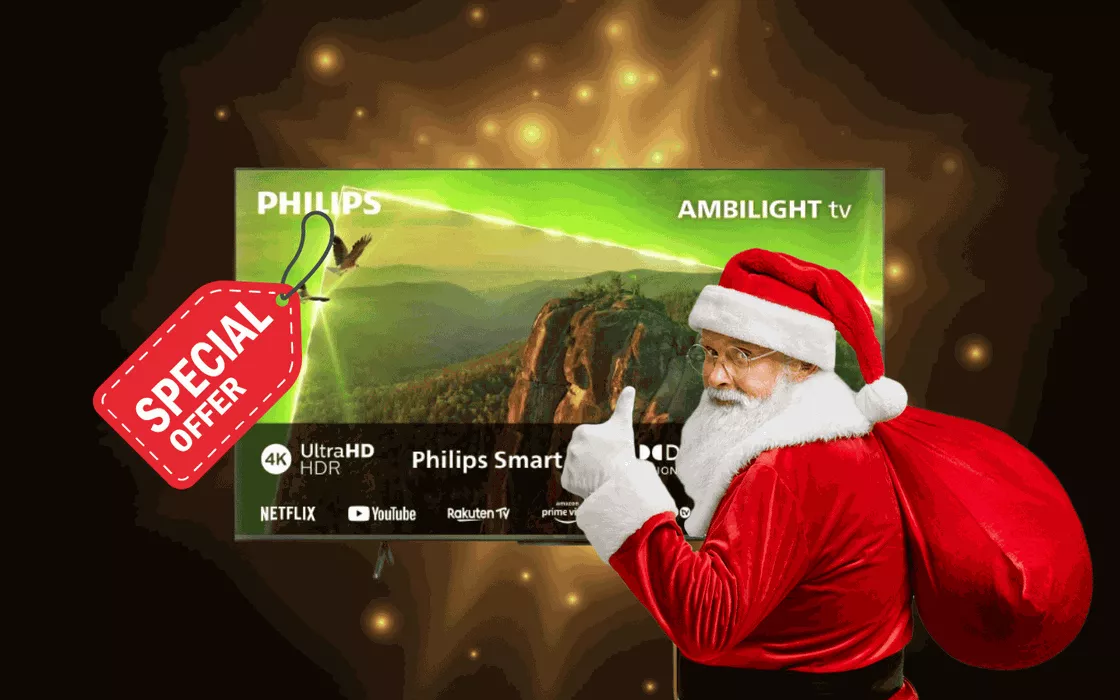 Smart tv Philips 4K, il prezzo è IMPERDIBILE: il regalo più FURBO per Natale