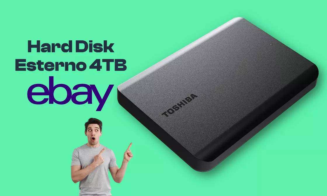 Hard Disk esterno da 4TB a soli 100€: con Toshiba vai sul SICURO