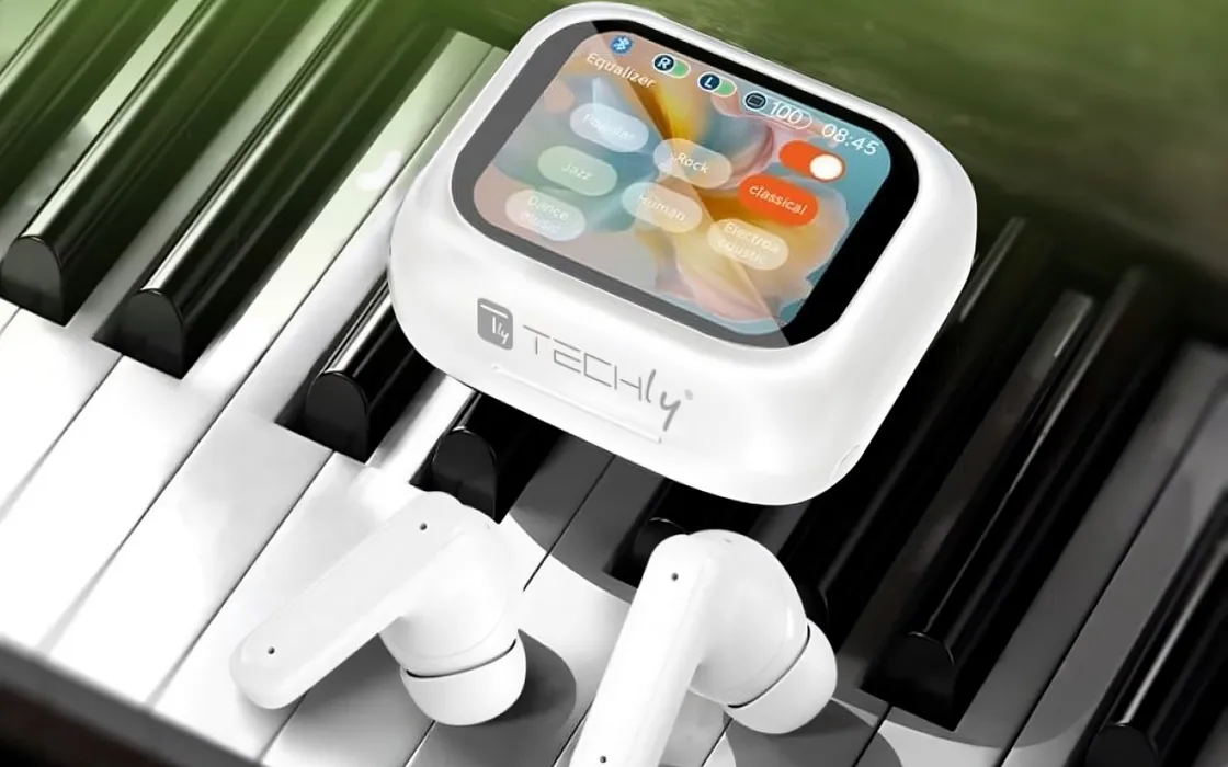 Cuffie Auricolari Bluetooth: cancellazione attiva del rumore e custodia con schermo LCD!