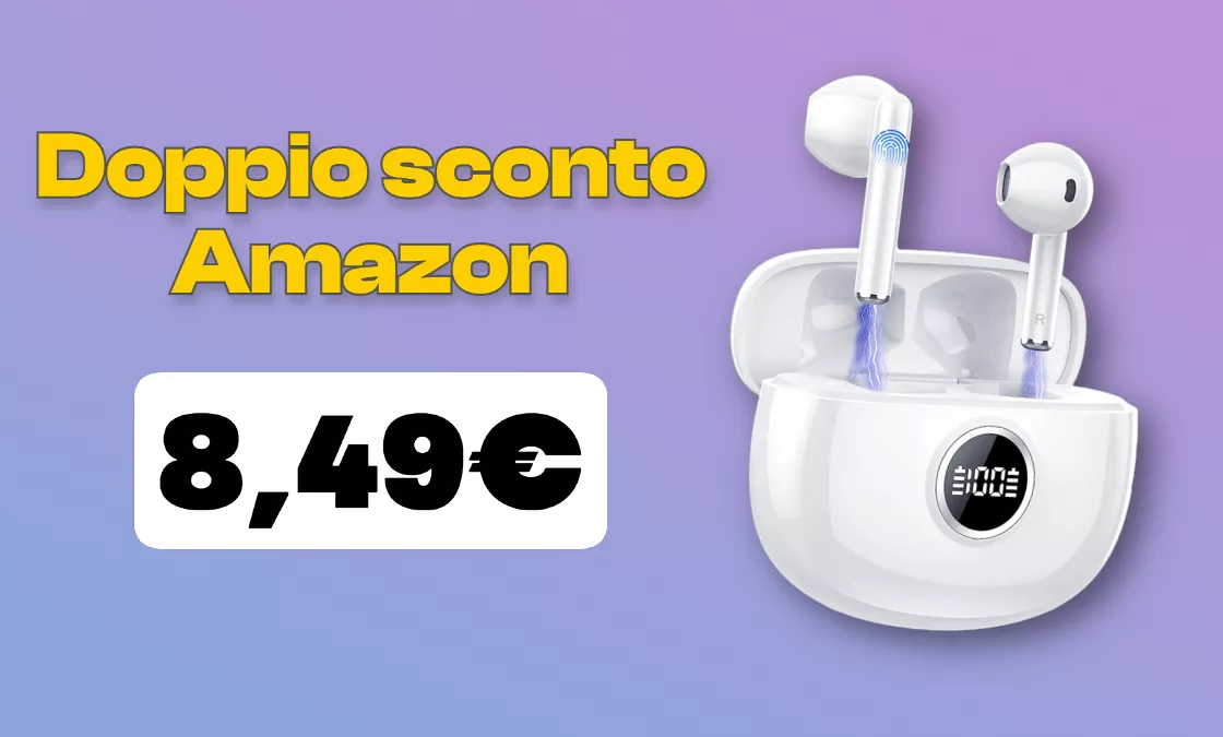 Auricolari Bluetooth a MENO DI 9€ con la promo Amazon: c'è anche il display LED