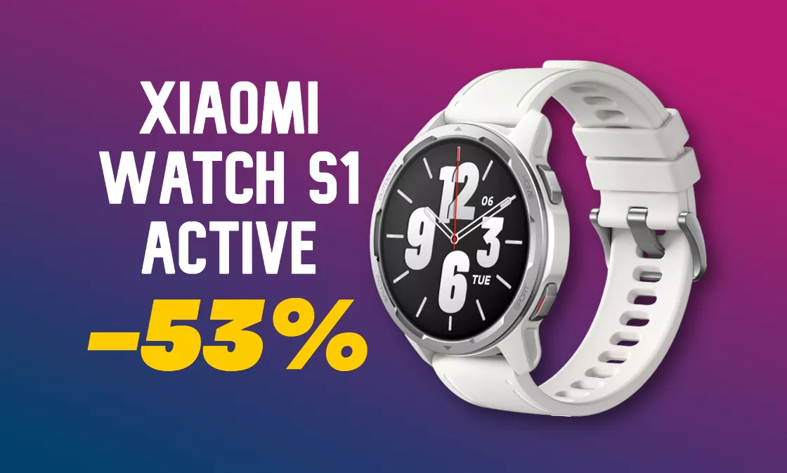 Xiaomi Watch S1 Active: sconto pazzo del 53% su Amazon