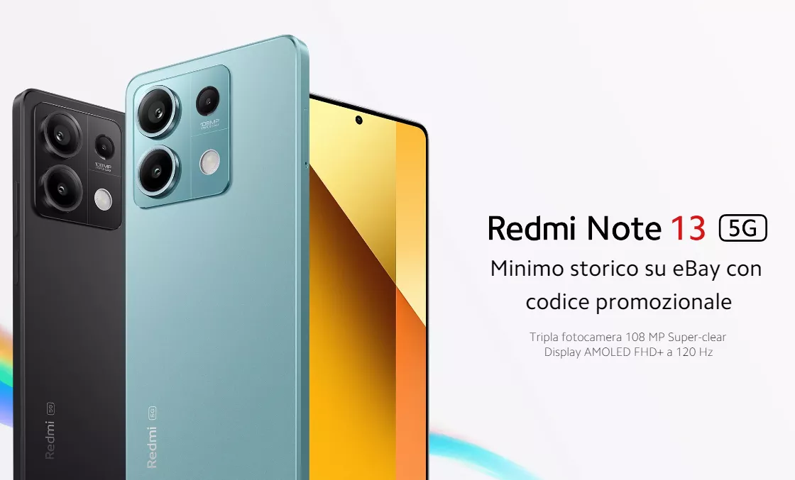 Xiaomi Redmi Note 13 5G con fotocamera da 108MP: solo 199€!
