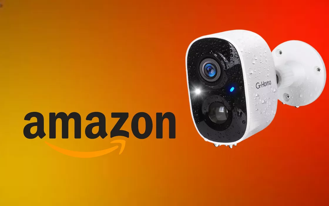 Telecamera FHD impermeabile da esterno con AI e sirena in sconto su Amazon