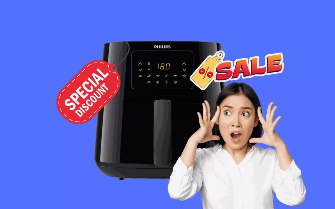 Sconto FURBISSIMO: friggitrice ad aria Philips a meno di 155€, Amazon in TILT