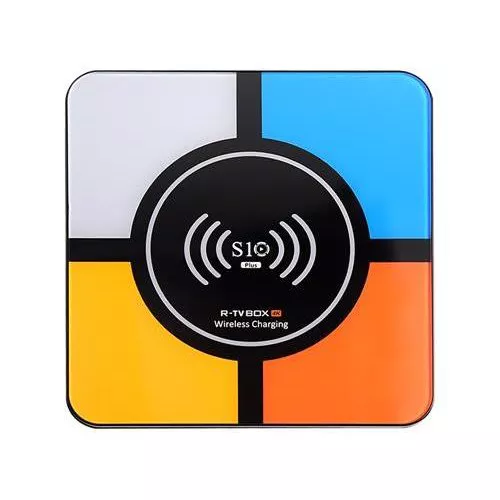 TV box Android 8.1 Oreo S10 Plus con base di ricarica wireless in offerta speciale su eBay