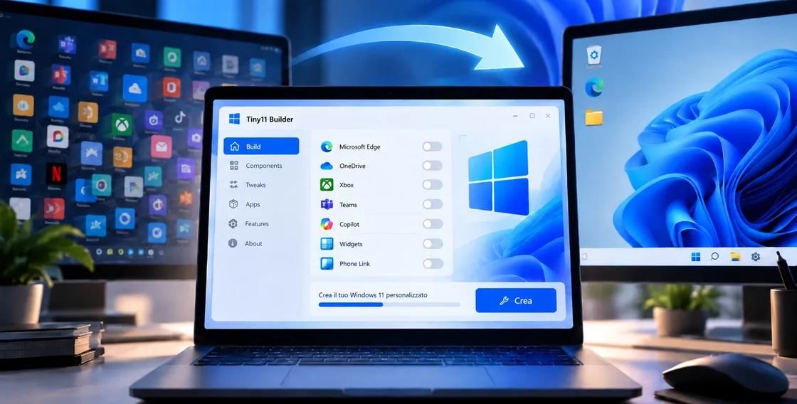 Tiny11 Builder diventa più facile da usare: Windows 11 alleggerito con un'app grafica