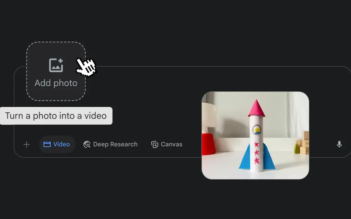 Google Veo ora crea video AI da una foto