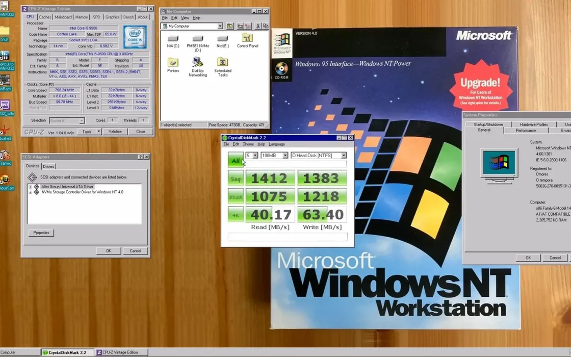 Windows NT 4.0 riceve il supporto per le unità SSD NVMe, con un driver dedicato