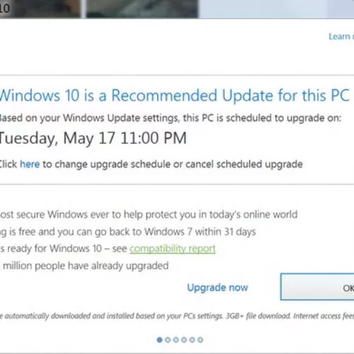 Windows 10 si installa automaticamente