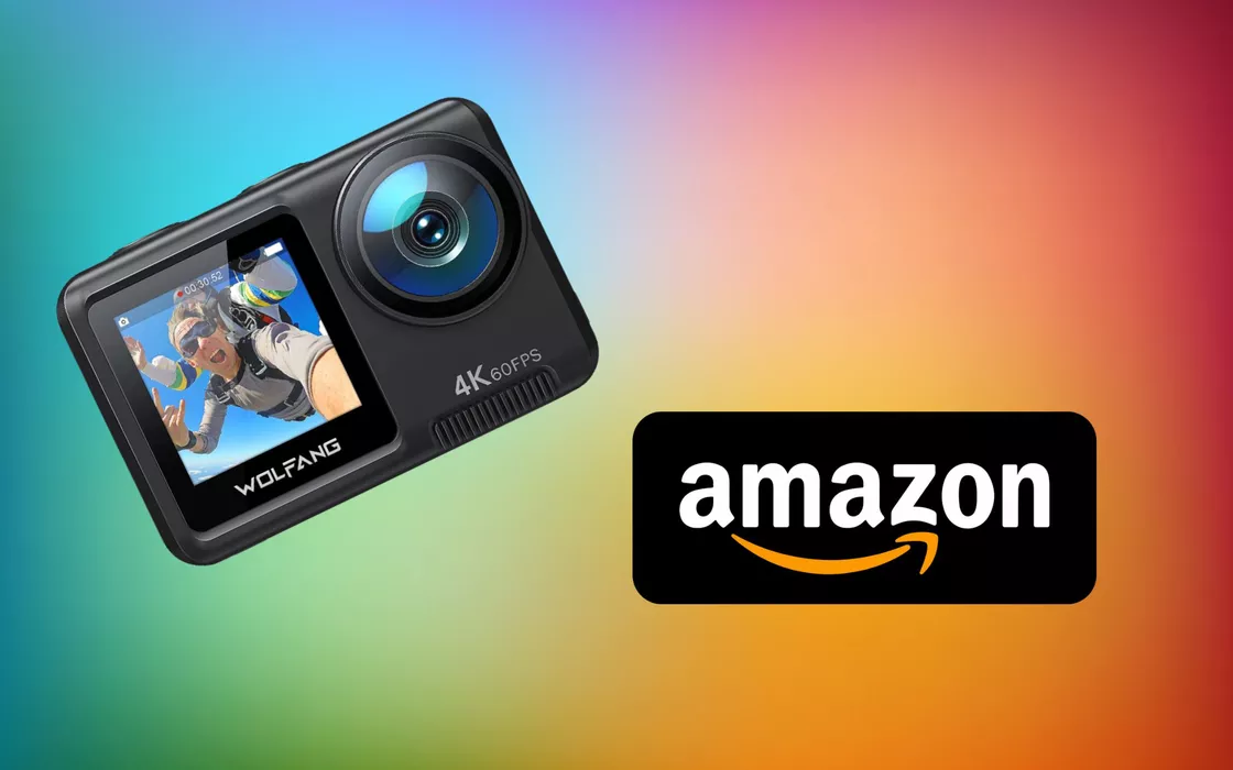 Action Cam 4K dual-screen su Amazon con coupon sconto da 40 euro