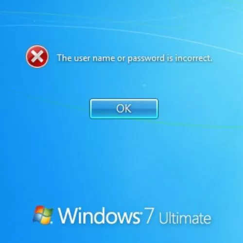 Windows 7: il nome utente o la password non sono corretti. Come risolvere.