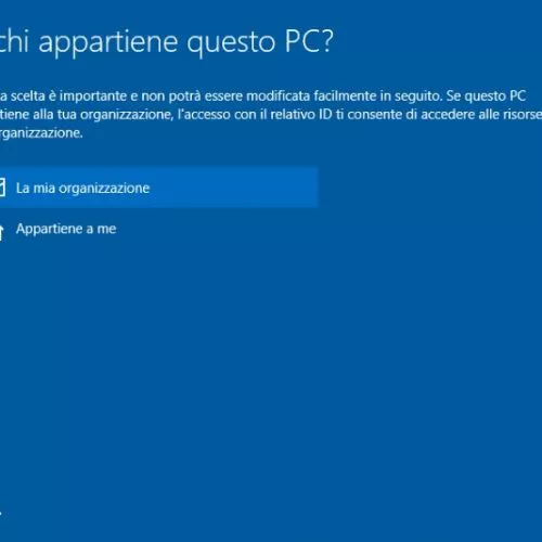 Windows 10: a chi appartiene questo PC?
