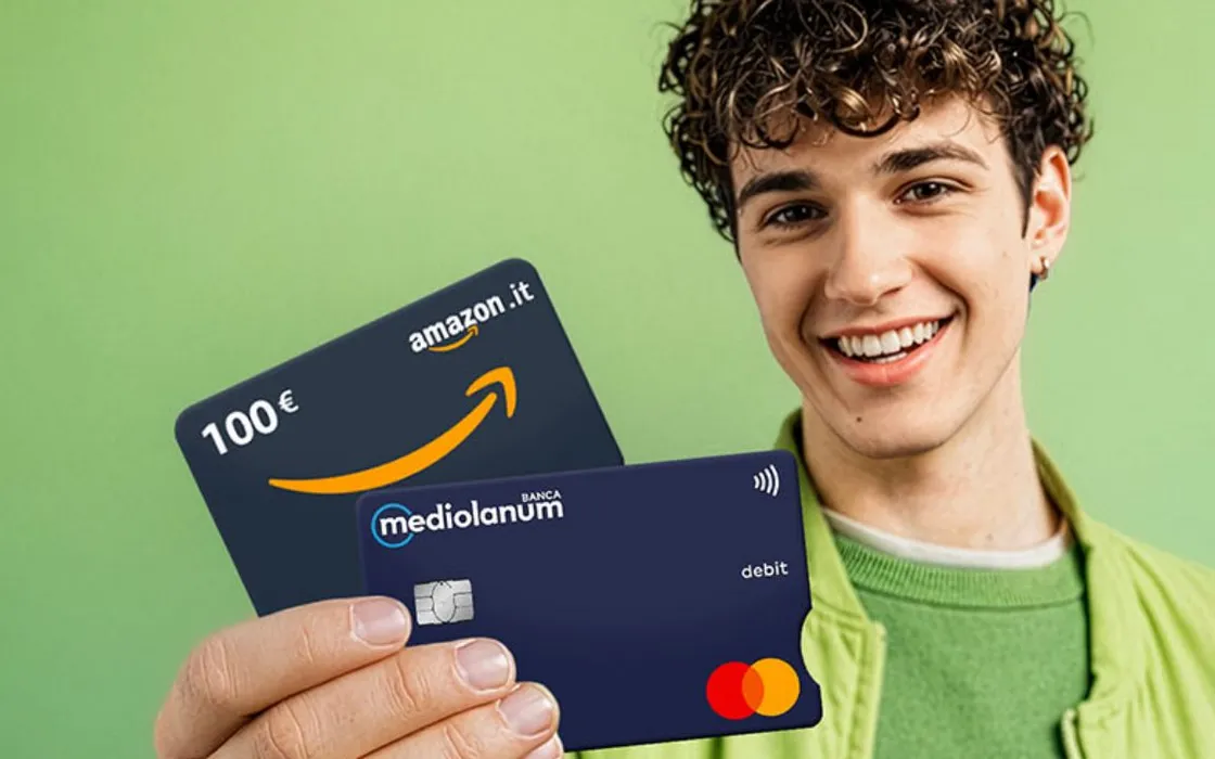 Aprendo il conto online di Banca Mediolanum si ricevono 100€ come Buono Amazon