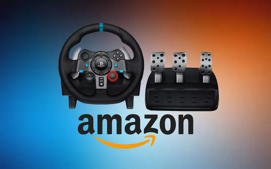 Volante e pedali Logitech da gaming in sconto, bomba Amazon