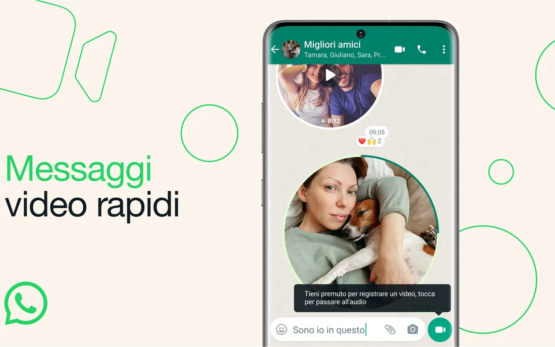 Su WhatsApp arrivano i videomessaggi istantanei: ecco come inviarli