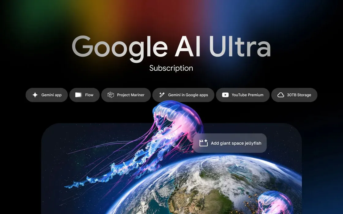 Google AI Ultra: cosa offre il nuovo abbonamento da 274 euro al mese