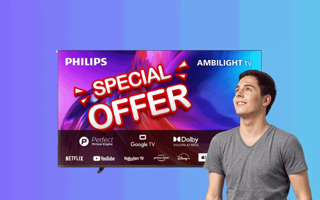 Philips tv 4K LED, al prezzo più BASSO di sempre: Amazon in TILT completo