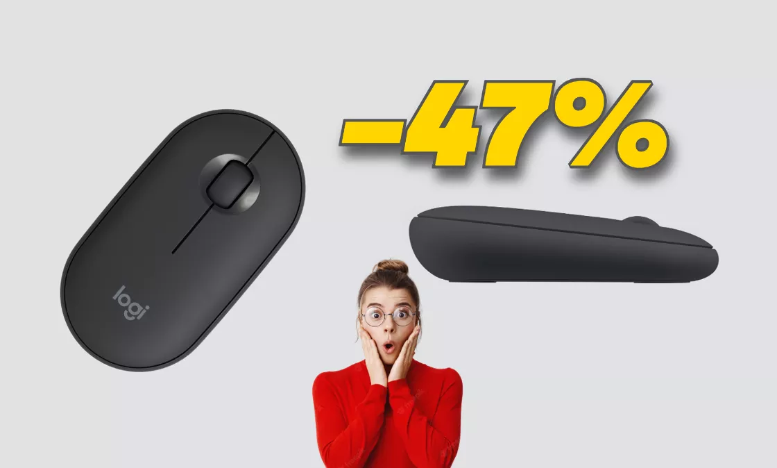 Logitech Pebble: sconto del 47% del mouse wireless sottile e silenzioso