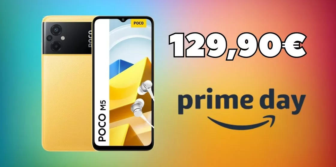 Solo 129 euro per lo Xiaomi POCO M5, super promo Prime Day 2023