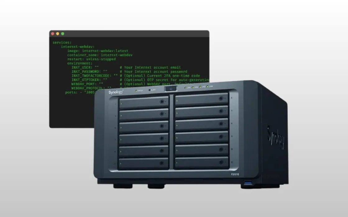 Backup NAS in Internxt Drive per una archiviazione sicura dei file