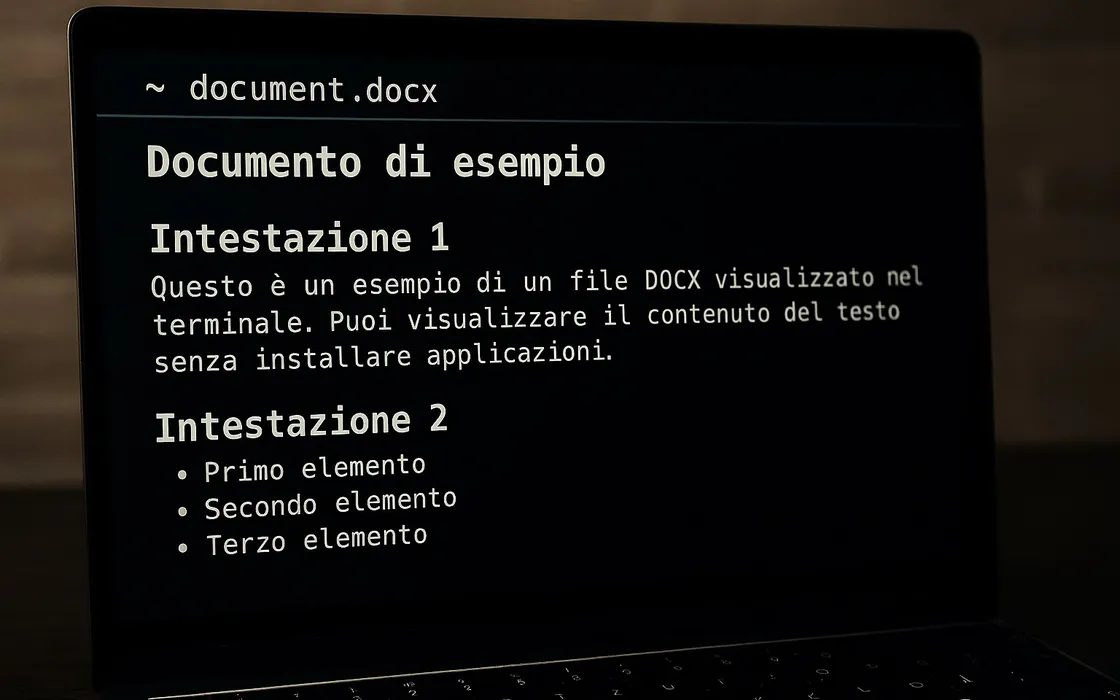 Doxx: scopri come leggere file Word DOCX dal terminale senza installare Office