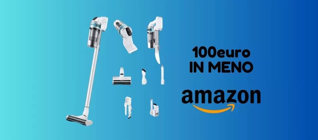 Aspirapolvere senza fili Samsung: 100 euro IN MENO su Amazon!