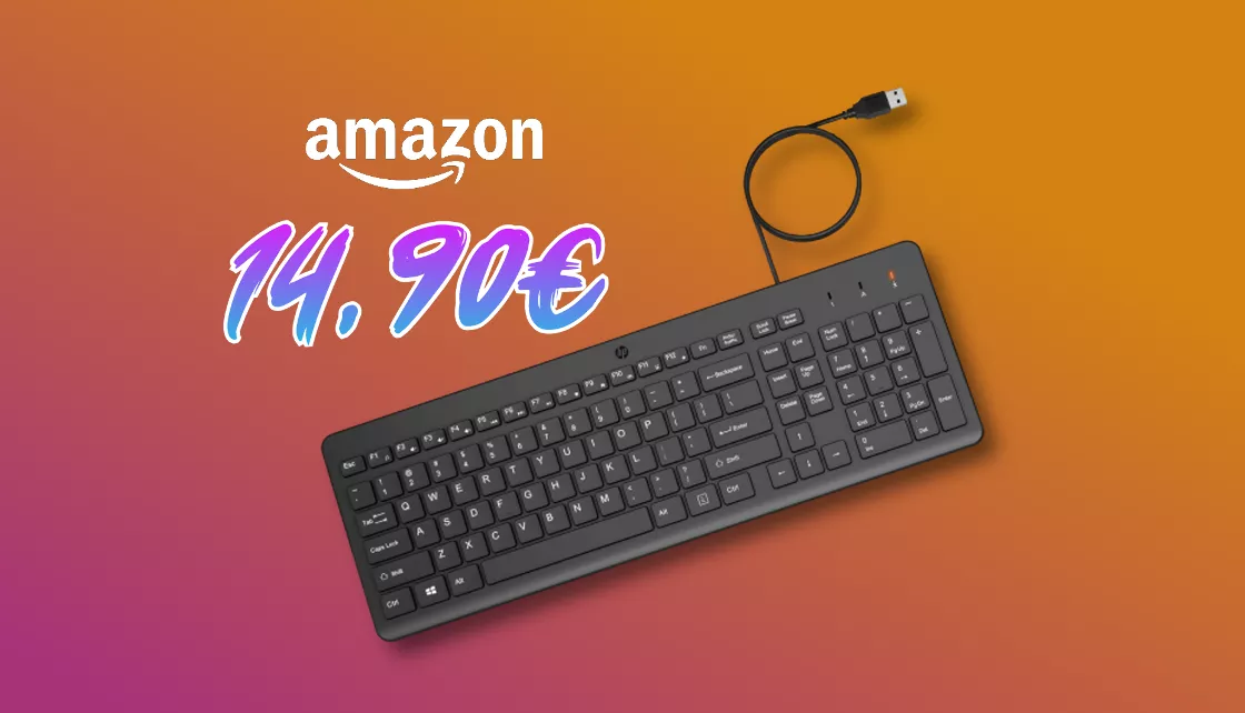 La tastiera HP 150 è REGALATA su Amazon: solo 14,90€ con lo sconto