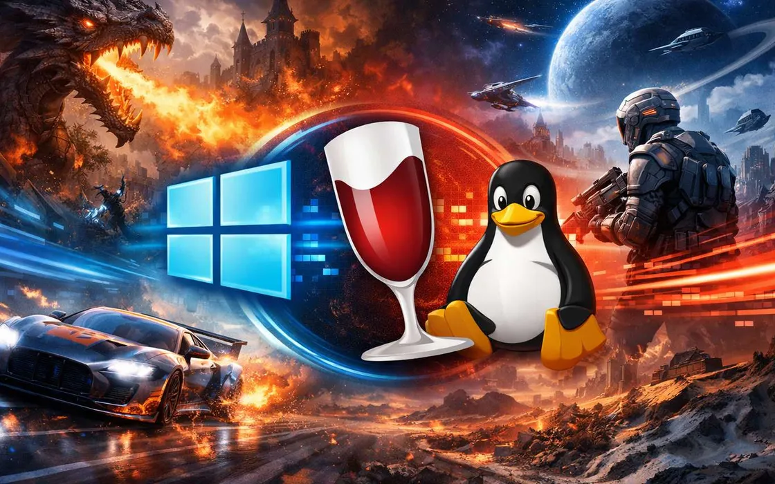 Wine 11 accelera i giochi Windows su Linux: miglioramenti notevoli