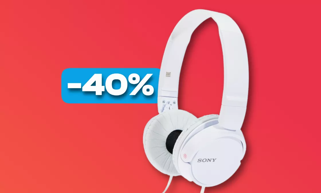 Queste cuffie Sony over-ear costano meno di 10€ con lo sconto del 40%