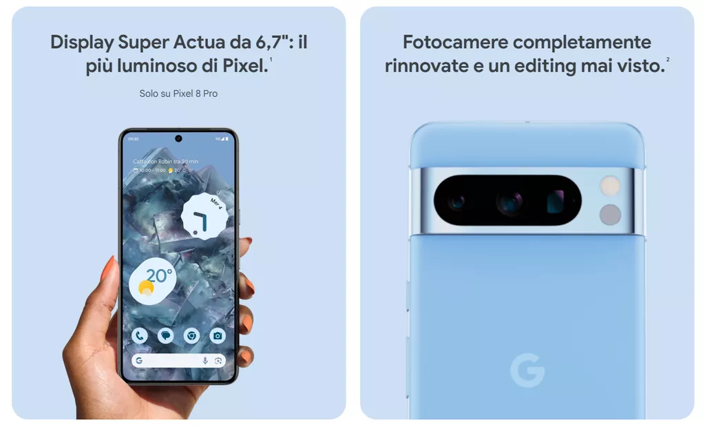 Google Pixel 8 Pro - Display e Fotocamere
