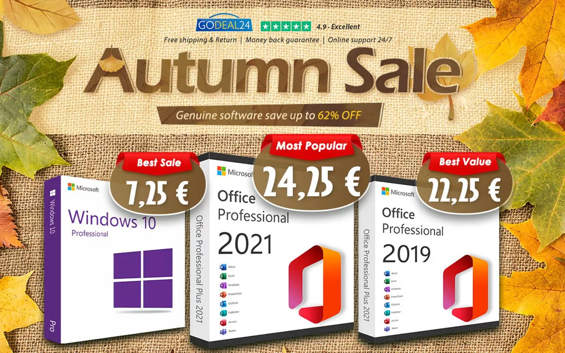 Offerte autunnali Godeal24: Office e Windows 11 Pro con grandi sconti